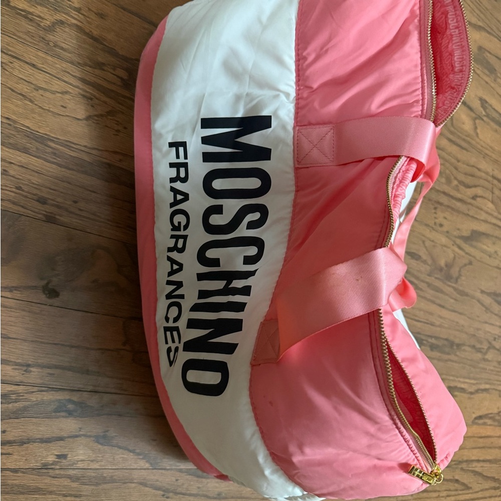 Moschino Pink and White Fragrance Bag